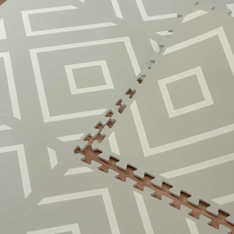 Eeveve Modern Blocks Soft Sage - Play Mat attaching to other pieces