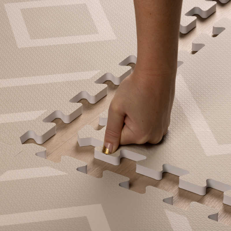 Eeveve Modern Blocks Soft Sage - Play Mat depth