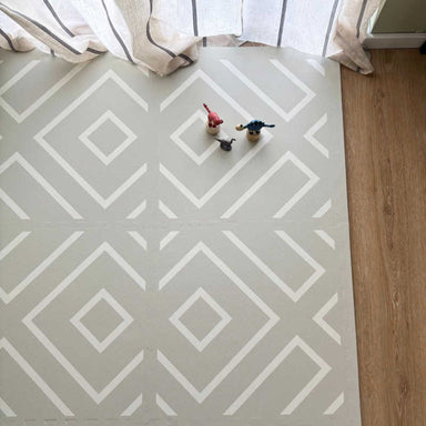 Eeveve Modern Blocks Soft Sage - Play Mat top view