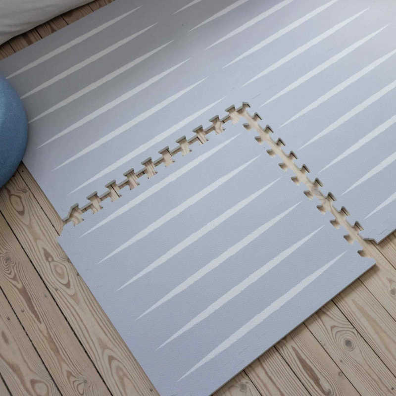 Eeveve Lucio Nordic Mist Childrens Play Mat with piece attaching
