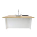 Elevated™ Kitchen Island Breakfast Bar - Wb1976 Back View in White Background