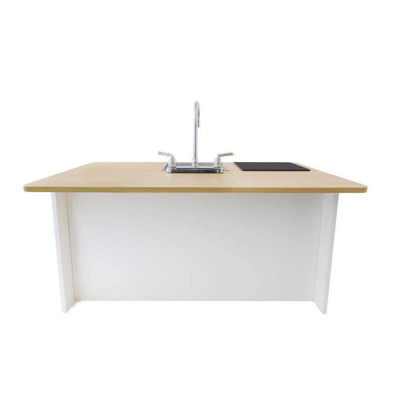 Elevated™ Kitchen Island Breakfast Bar - Wb1976 Back View in White Background