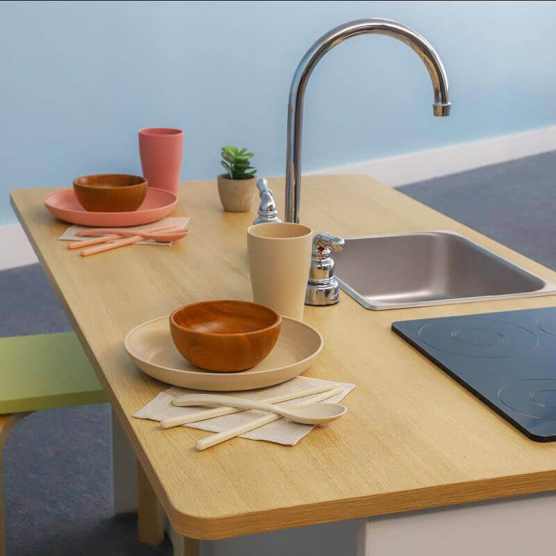 Elevated™ Kitchen Island Breakfast Bar - Wb1976 Close Up View Faucet