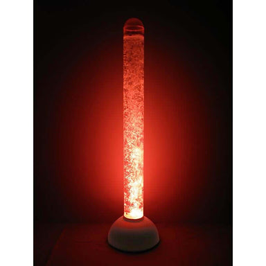 Experia Calming LED Bubble Tube Front View Glowing Red