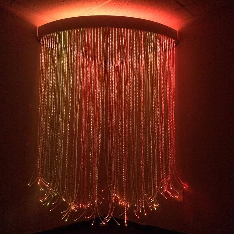 Experia Fiber Optic Sensory Light Corner Shower Front View Orange