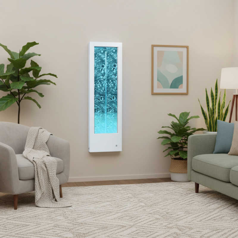 LED BUbble wall in a therapy room