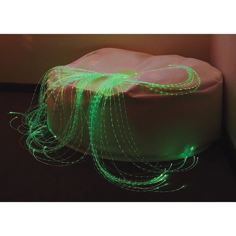 Experia LED Fiber Optic Light Strands with Softie Bean Bag Front View Green