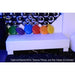 White Vibroacoustic platfrom with pillows under mirros 