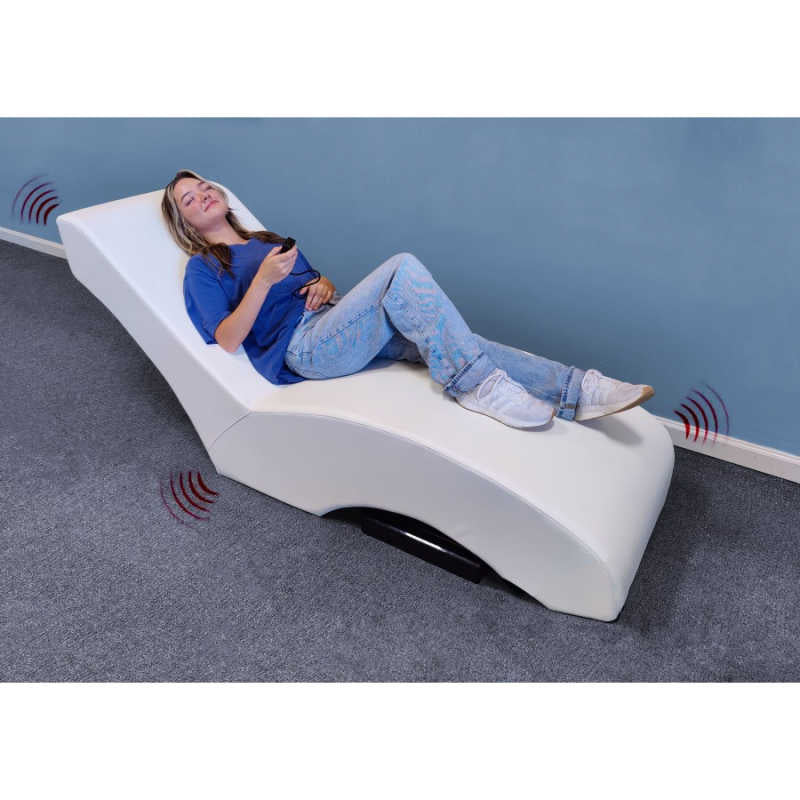 Experia vibroacoustic longer top view with girl relaxing