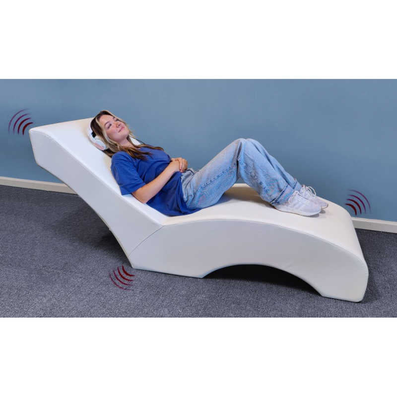 Experia vibroacoustic lounger with girl lounging