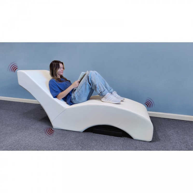 Experia vibroacoustic lounger with girl reading