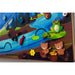 Extra Large Mountain Themed Busy board in a sensory room with frogs and bears. 