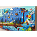 Extra Large Moutain Themed Busy Board with a bear in a forest scene