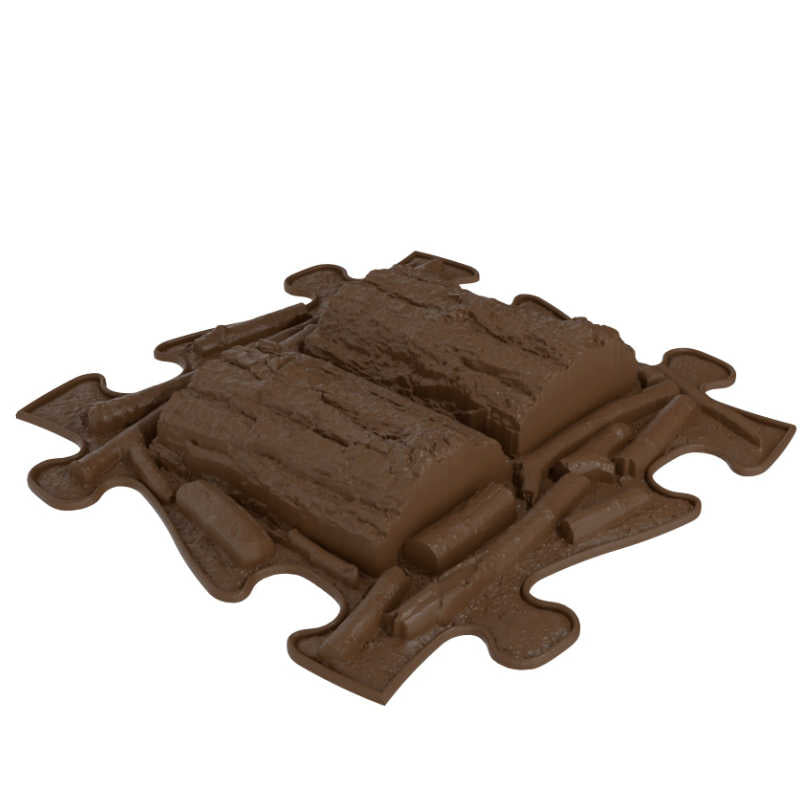 Extra Large Sensory Playmat Set brown logs