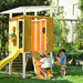 Avenlur Forest Modern Backyard Outdoor swing set with kids playing and climbing