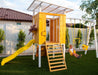 Avenur Forest Modern Backyard Outdoor Swing Set with kid swinging