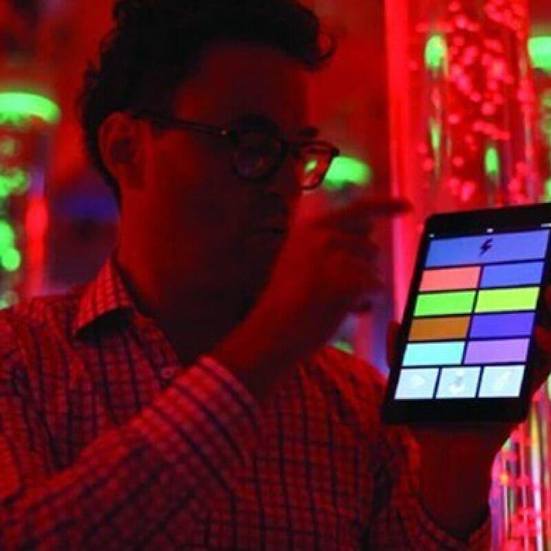 Genie Bubble Tubes Tablet Interface High-Tech Interactive