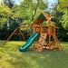 Gorilla Playsets Chateau Standard Wood Roof Corner View With No Kids