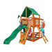 Gorilla Playsets Chateau Tower Outdoor Playset Deluxe Green Vinyl Canopy Corner View