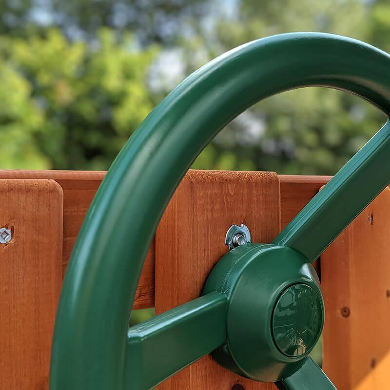 Gorilla Playsets Chateau Tower Outdoor Playset Up Close Stirring Wheel