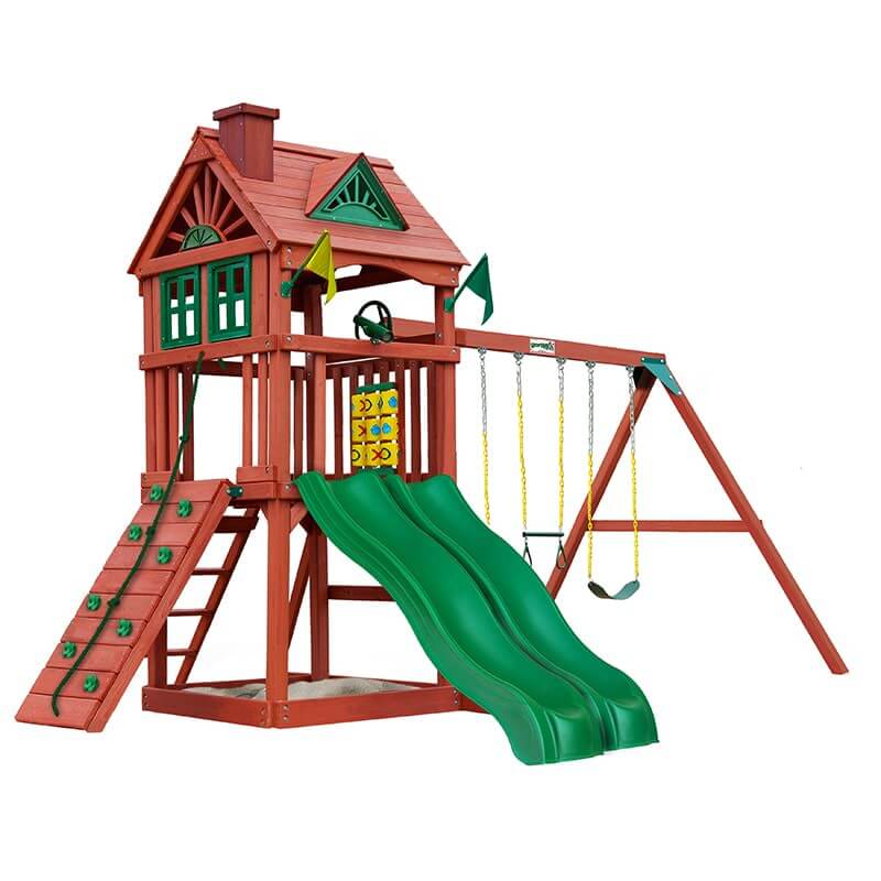 Gorilla Playsets Double Down II Swing Set Corner View