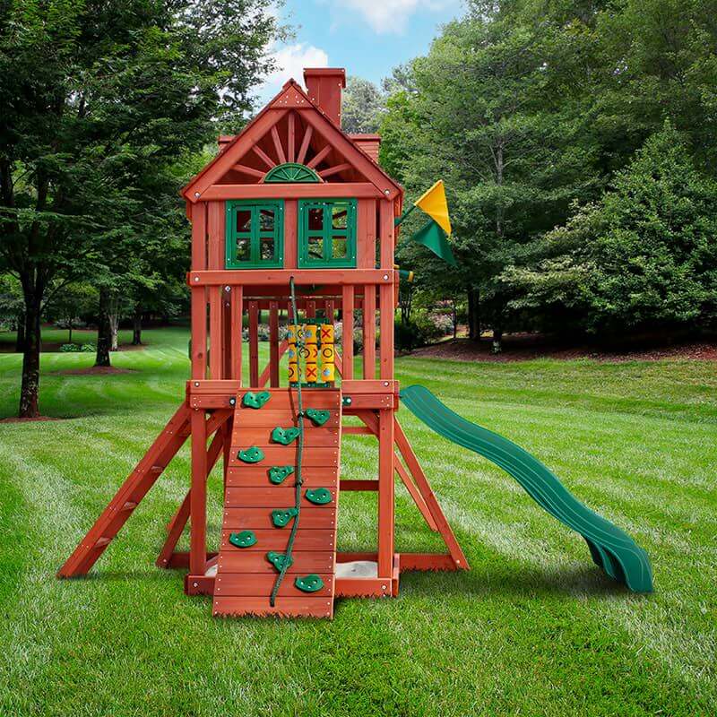 Gorilla Playsets Double Down II Swing Set Side View Outddor