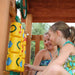 Gorilla Playsets Great Skye II Swing Set 2 Kids Playing Tic Tac Toe