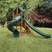 Gorilla Playsets Great Skye II Swing Set Deluxe Green Vinyl Canopy Rear View Outdoor