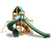 Gorilla Playsets Great Skye II Swing Set Deluxe Green Vinyl Canopy Rear View