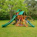 Gorilla Playsets Great Skye II Swing Set Deluxe Green Vinyl Canopy With Kids Outdoor