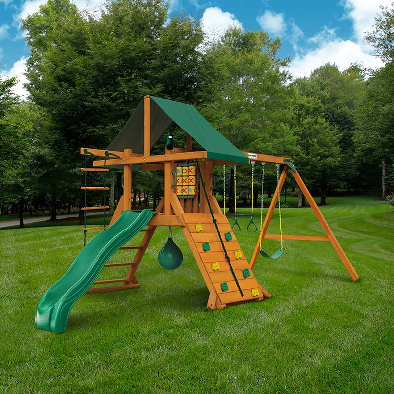 Gorilla Playsets High Point II Swing Set Corner View Outdoor