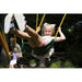 Gorilla Playsets Mountaineer Swing Set Front Side View Of A Kid On A Swing