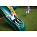 Gorilla Playsets Mountaineer Swing Set Top View Of A Boy Sliding