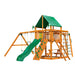 Gorilla Playsets Navigator Swing Set Deluxe Green Vinyl Canopy Corner View