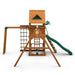 Gorilla Playsets Navigator Swing Set Standard Wood Roof Left Side View