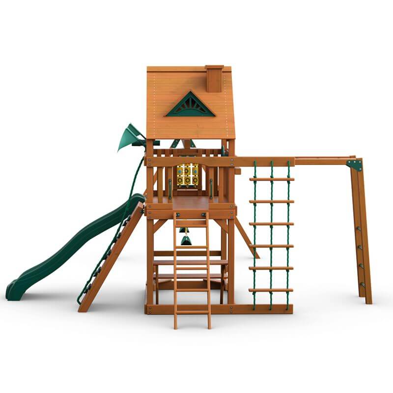 Gorilla Playsets Navigator Swing Set Standard Wood Roof Right Side View