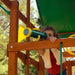 Gorilla Playsets Outing Swing Set Front View Of A Kid Playing With The Telescope