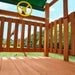 Gorilla Playsets Outing with Double Slides Swing Set Steering Wheel Full View