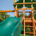 Gorilla Playsets Outing with Trapeze Arm Swing Set Up Close View From Slide And Ladder