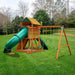Gorilla Outing with Tube Slide swing set with standard wood roof