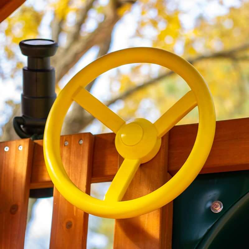 Steering wheel on Gorilla Outing with Tube Slide playset