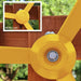 Close view of steering wheel on Gorilla Outing playset