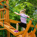 Gorilla Playsets Pioneer Peak Swing Set A Kid Walking On A Ramp