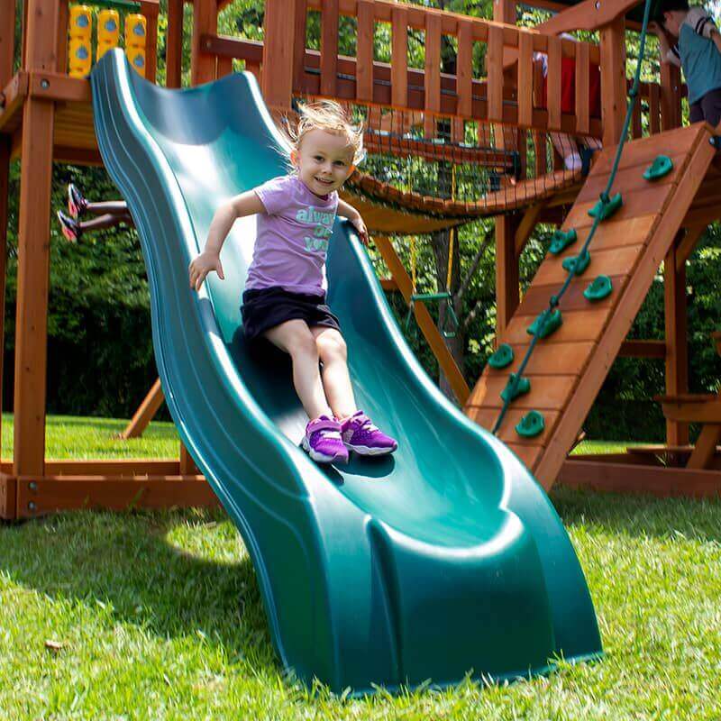 Gorilla Playsets Pioneer Peak Swing Set Kid Sliding