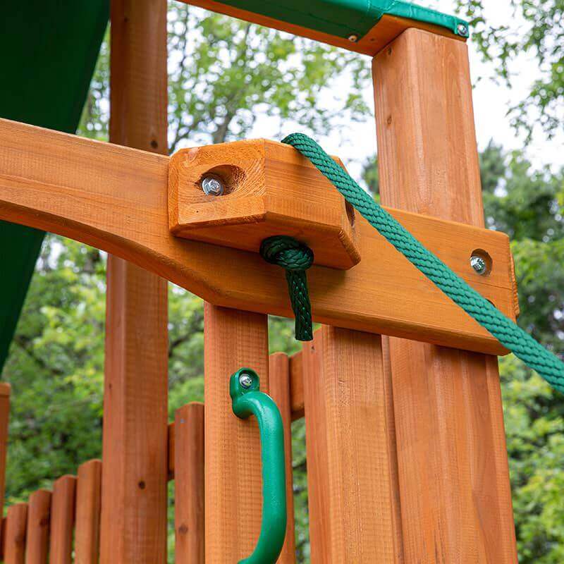 Gorilla Playsets Pioneer Peak Swing Set Ramp Rope