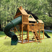 Gorilla Playsets Treasure Trove I Standard Wood Roof Corner Rear View Outdoor