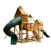 Gorilla Playsets Treasure Trove I Standard Wood Roof Rear View Without Kids