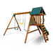 Gorilla Playsets Wooden Swing Set With Slide Rear View