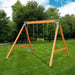 Gorilla Playsets Wooden Swing Set Without Slide Corner View Outdoor