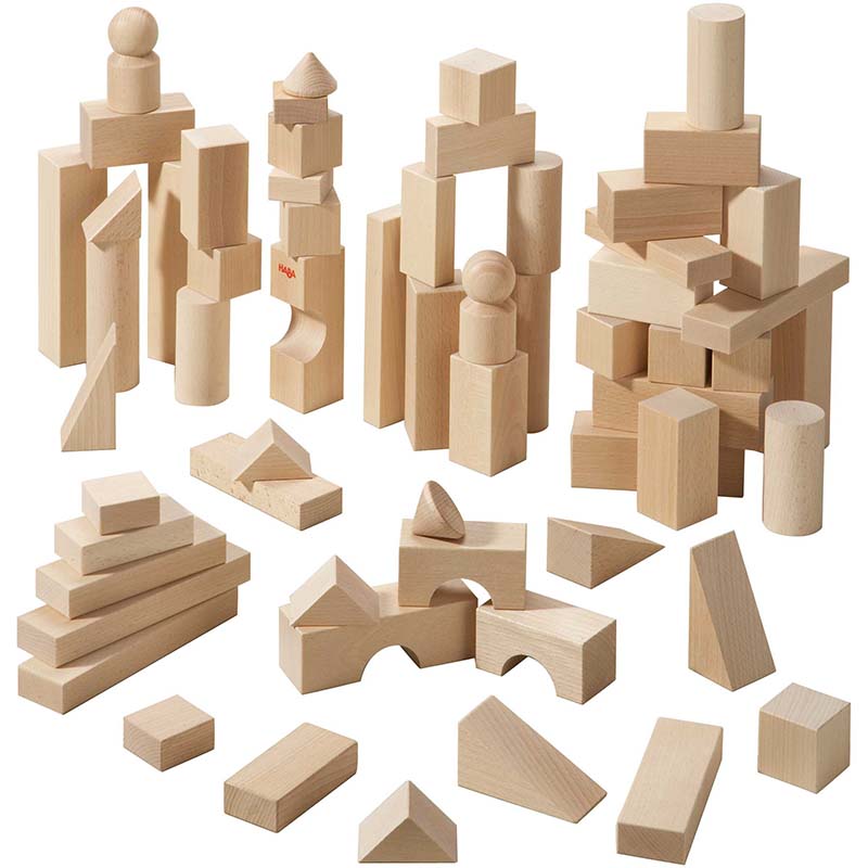 Basic Blocks Sets HABA 60 Piece Large Wooden Building Blocks Set — Extreme Kids World
